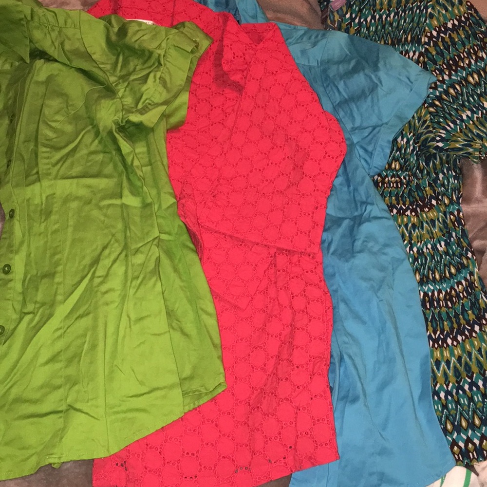 Lot of plus size button up tops